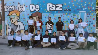 ¡Murales de paz! Alumnos de la Secundaria Moisés Sáenz en Culiacán, anhelan un mundo mejor