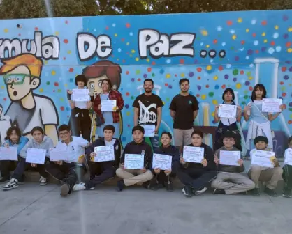 ¡Murales de paz! Alumnos de la Secundaria Moisés Sáenz en Culiacán, anhelan un mundo mejor