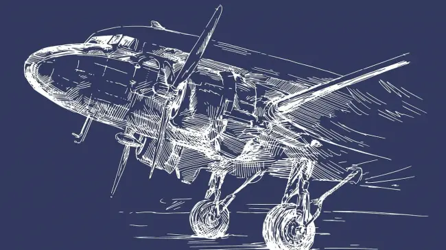 Dibujo de avión. Imagen. Pixabay.