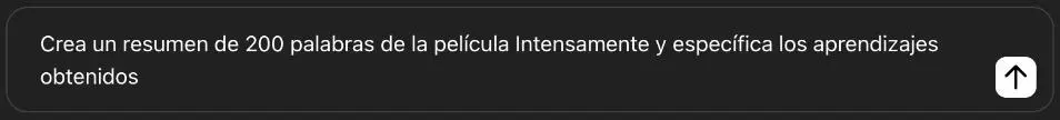 Instrucción: Resumen de una película en ChatGPT.