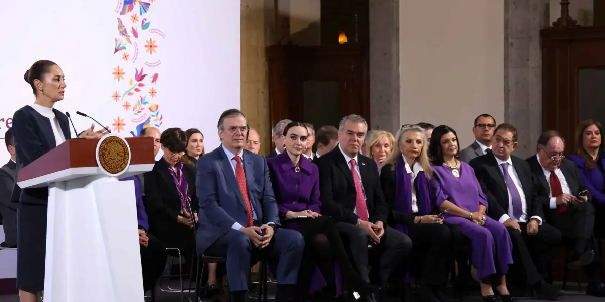 Claudia Sheinbaum durante la conferencia de prensa de este miércoles.