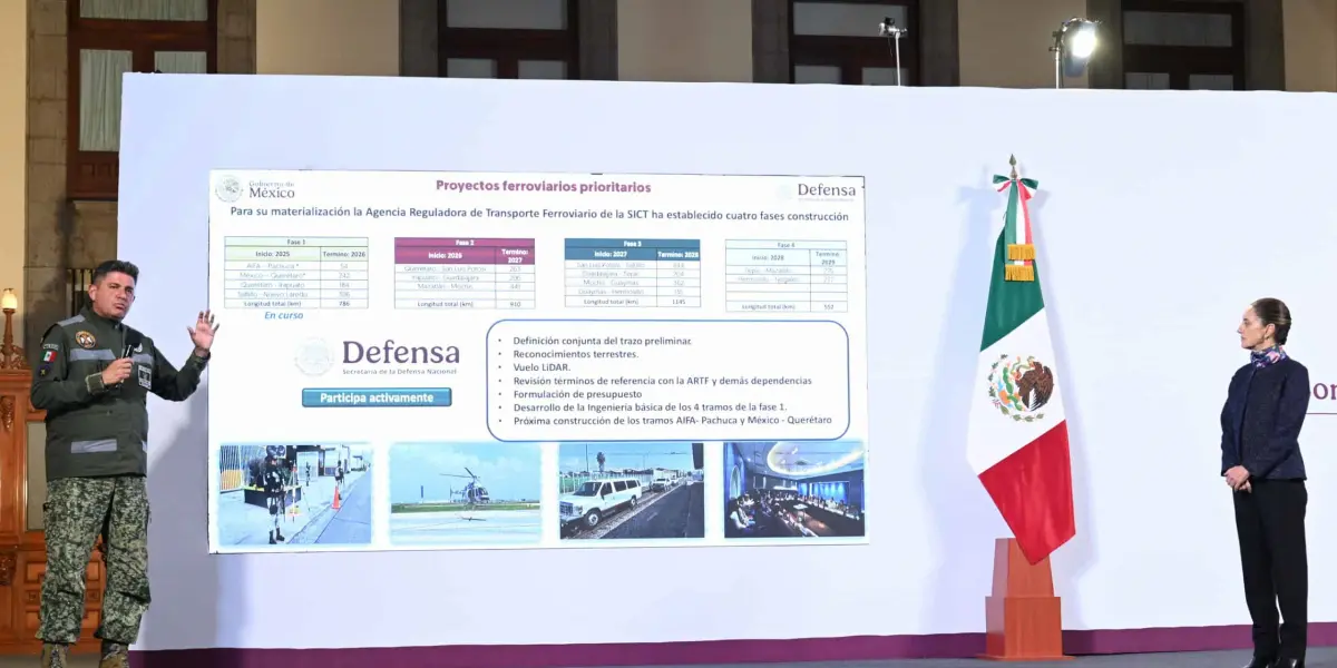 Anuncia Claudia Sheinbaum poderosa inversión para el tren AIFA-Pachuca y México-Querétaro.