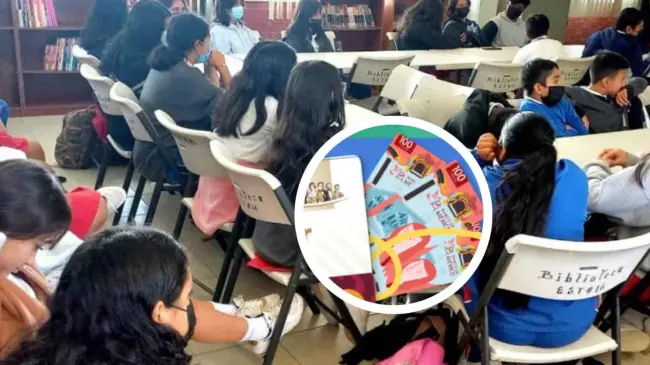 Pago por grado escolar de la Beca Benito Juárez. Foto: Cortesía
