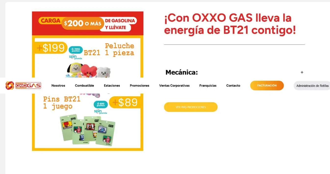 Dinámica para obtener los peluches BT21 en OXXO Gas Monterrey