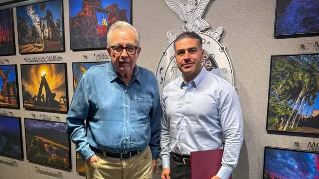 Rubén Rocha Moya y Omar García Harfuch.