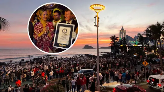 Mazatlán brilla con el récord Guinness de la Banda de Música Folclórica Más Grande del Mundo.