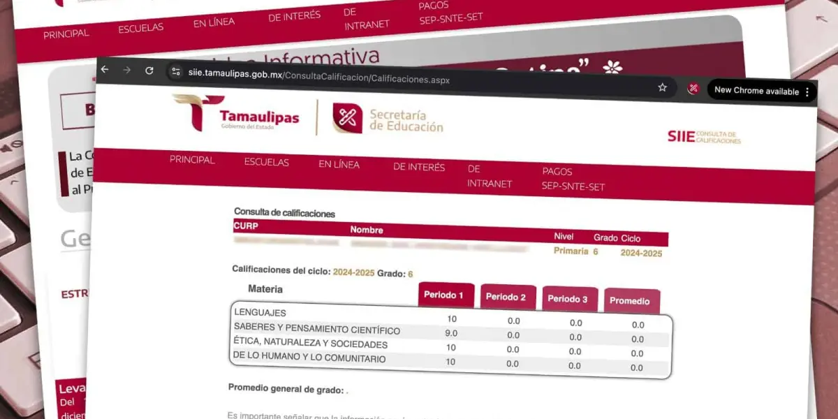 Cómo consultar boletas de calificaciones de alumnos en Tamaulipas 2024 paso a paso.