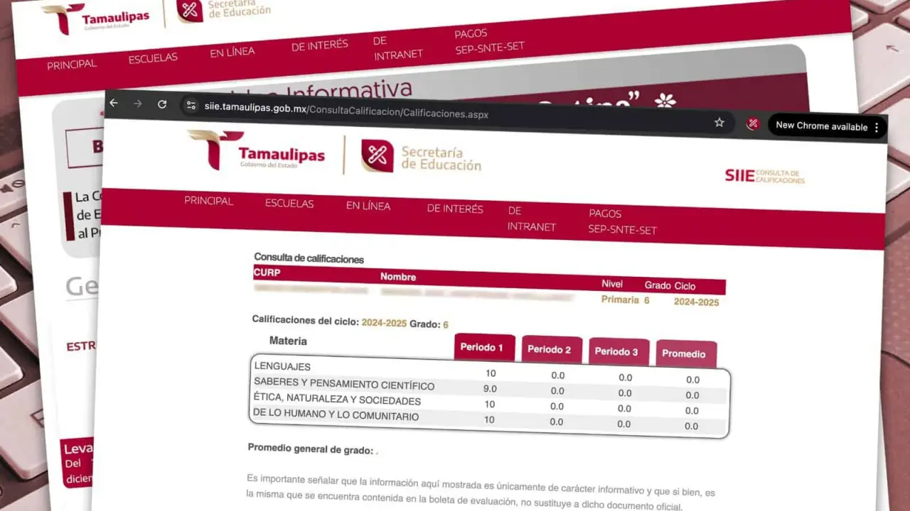 Cómo consultar boletas de calificaciones de alumnos en Tamaulipas 2024 paso a paso.