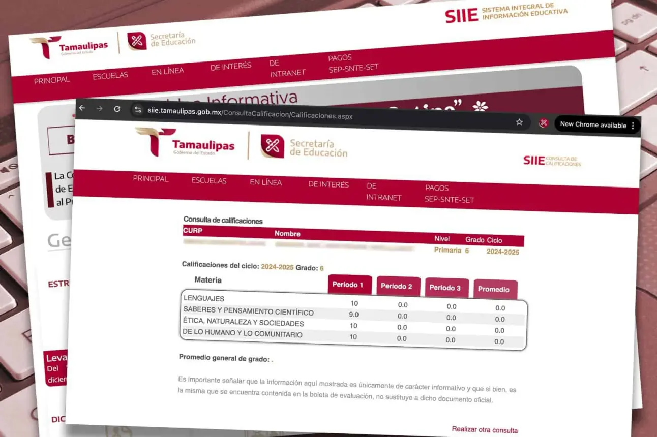 Cómo consultar boletas de calificaciones de alumnos en Tamaulipas 2024 paso a paso.