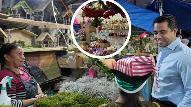 Tianguis Navideño 2024 de La Cruz en Querétaro. Foto: Cortesía