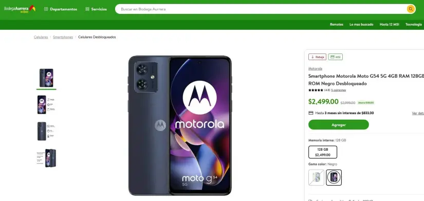 El Moto G54 está en oferta en Bodega Aurrera