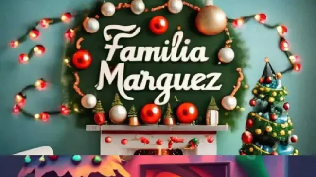 Apellidos de familias al estilo Navidad con diseño 3D. Foto: Cortesía