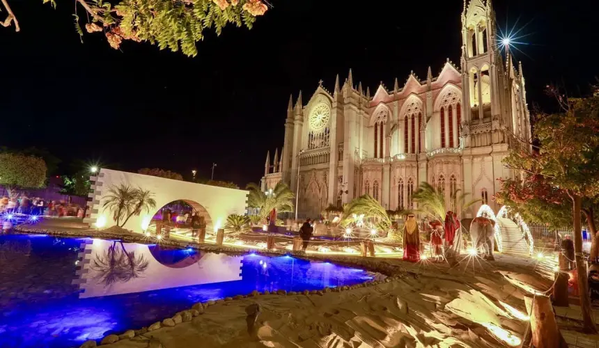 Inauguran el Nacimiento de León, es el más grande de todo el país. Foto: Cortesía