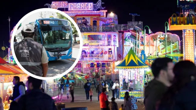 Ruta de transporte público a la Feria Ganadera de Querétaro 2024. Foto: Cortesía