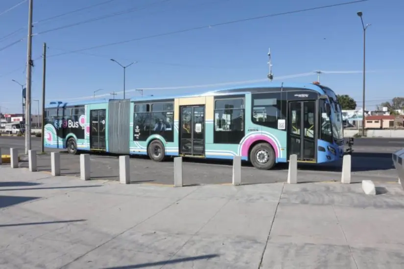 El Qrobus tiene una ruta directa para la Feria Ganadera de Querétaro 2024. Foto: Cortesía