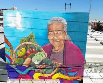 Embellecen el mercadito Buelna con el mural Nuestra abuela; un mensaje que promueve la paz en Culiacán