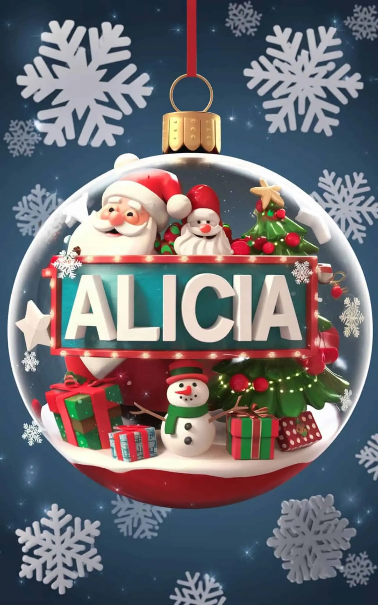 Alicia diseño de Navidad en 3D. Foto: Cortesía