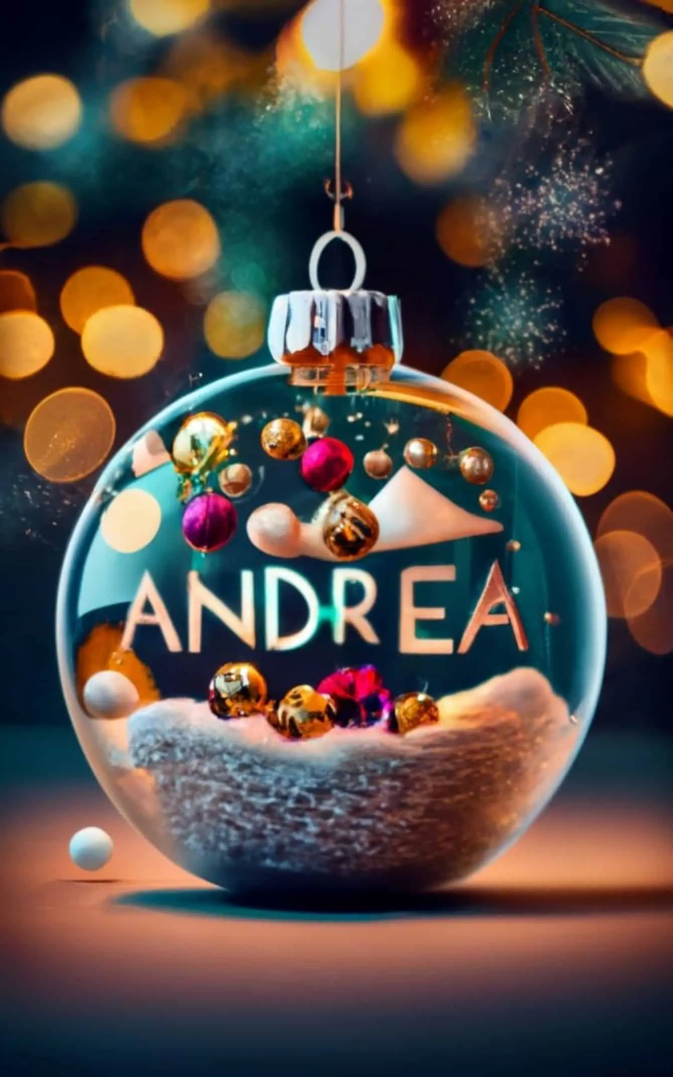 Andrea con diseño de Navidad 2024. Foto: Cortesía