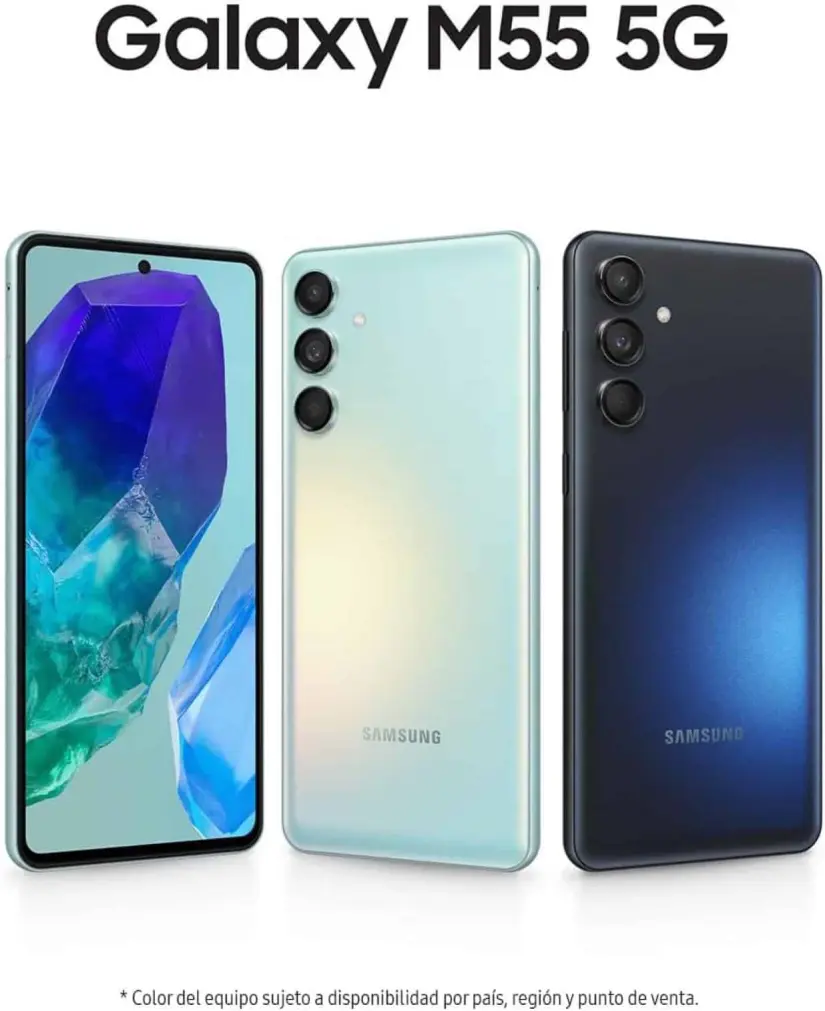 Galaxy M55 viene con pantalla AMOLED con buen rendimiento. Foto: Cortesía