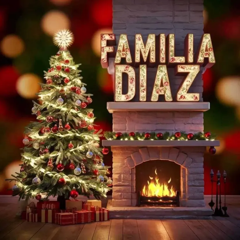 Imagen de Navidad con apellido Díaz. Foto: Cortesía