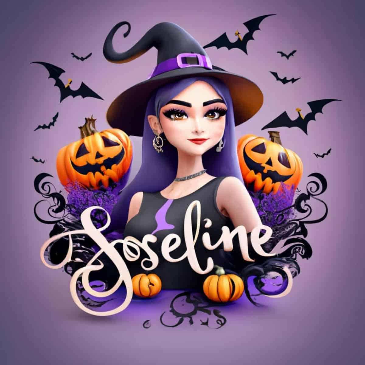 Nombres con diseño 3D  de personajes representativos de Halloween creados por la inteligencia artificial.
