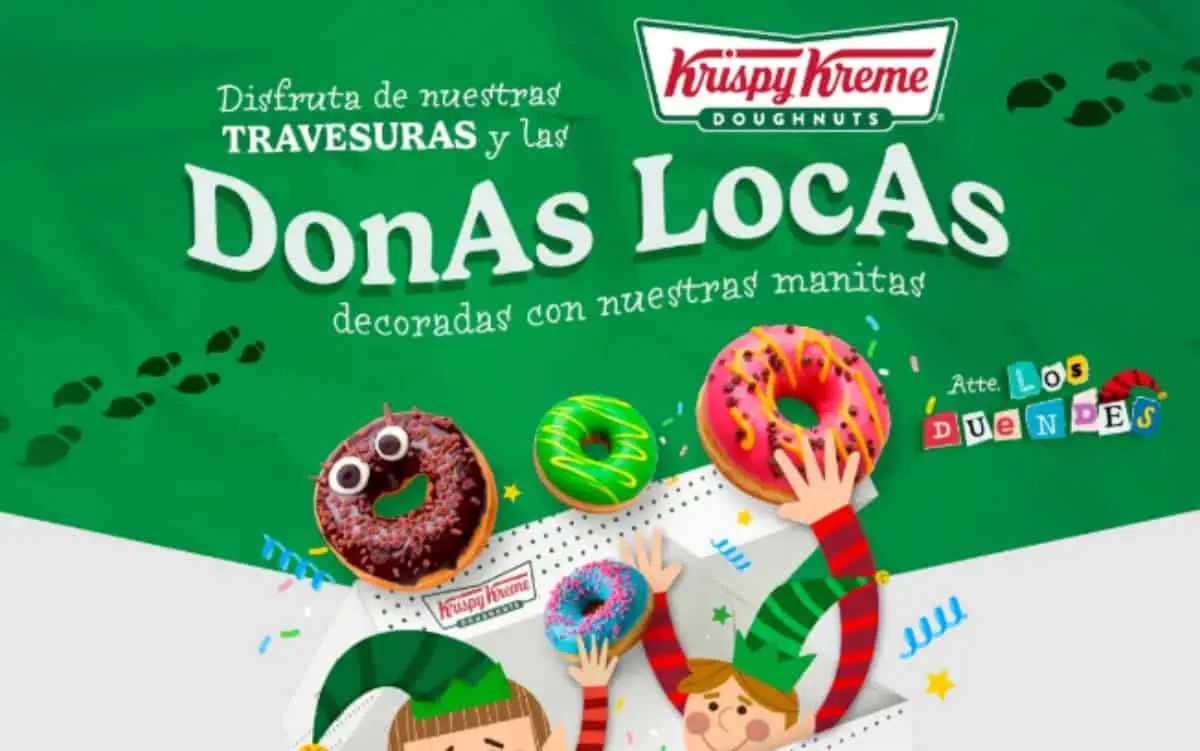 Disfruta de las Donas Locas de Navidad por tiempo limitado. Imagen: Krispy Kreme