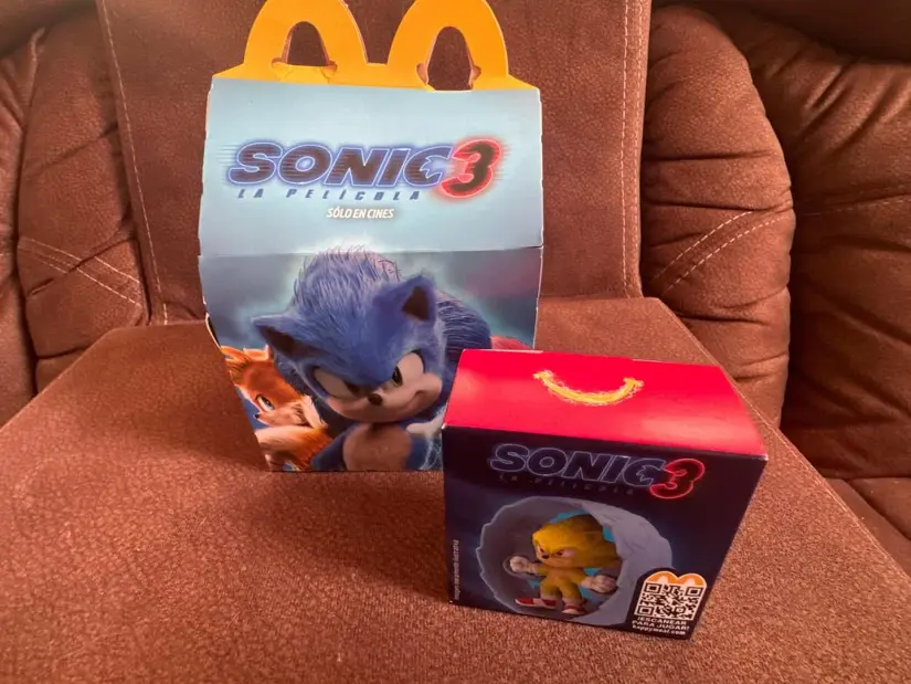 Cajita Feliz de Sonic 3 en McDonald’s. Foto: Maximiliano Vargas