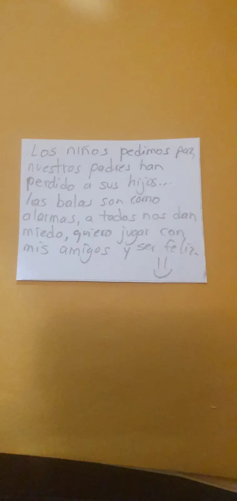 Niños de Culiacán piden la paz