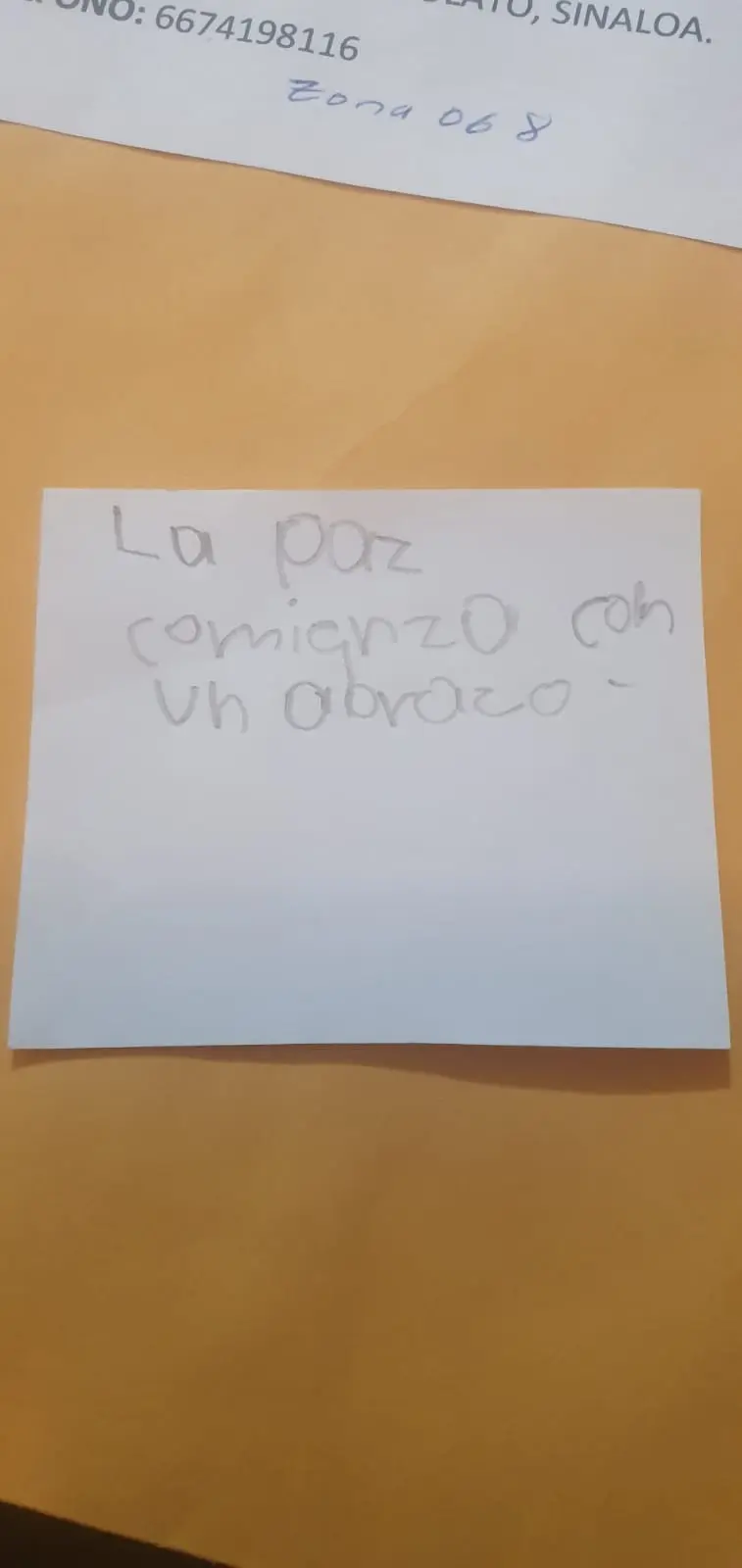 Niños de Culiacán piden la paz