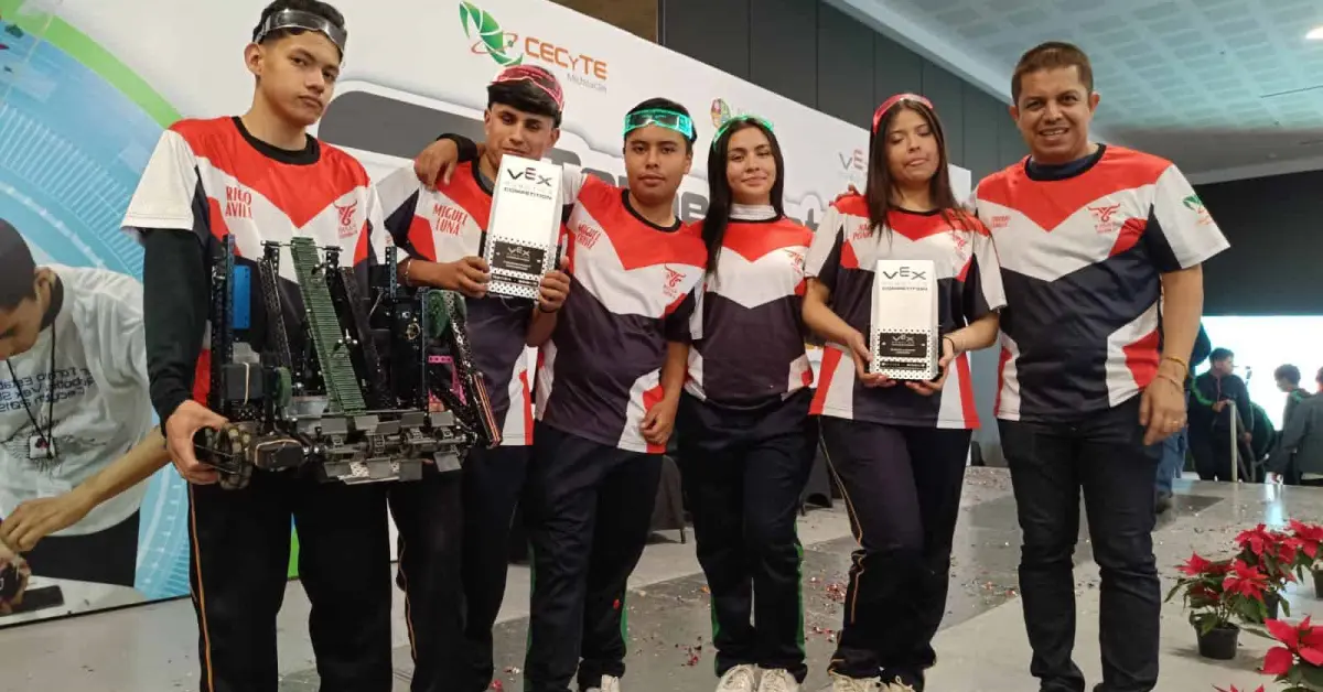 Estudiantes del Cecytem Lagunillas son seleccionados para el mundial de Robótica en Texas