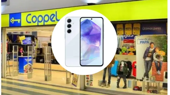 Celular Samsung Galaxy M55 con diseño atractivo y altavoces estéreos. Foto: Cortesía
