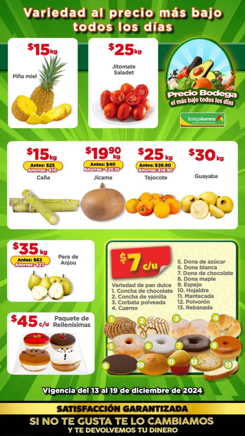 Tianguis de frutas y verduras Bodega Aurrera: ofertas hasta el 19 de diciembre