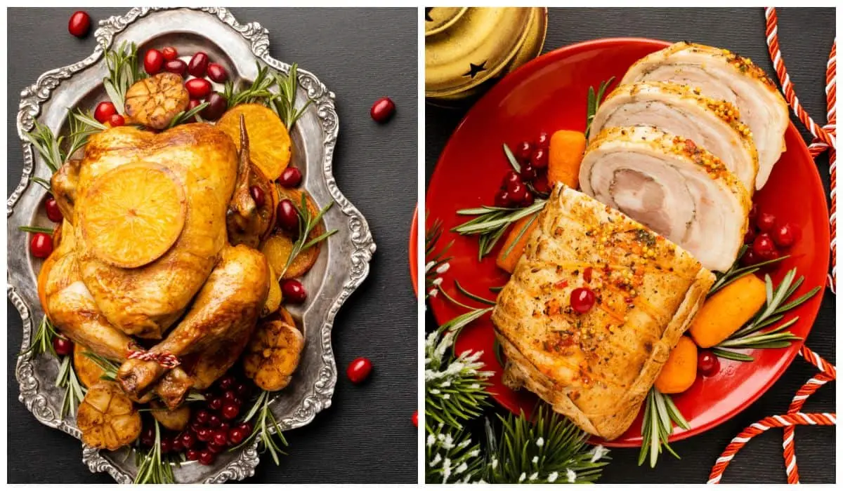 Pavo y lomo, de lo más consumido en las cenas de Navidad. Foto: Freeepik