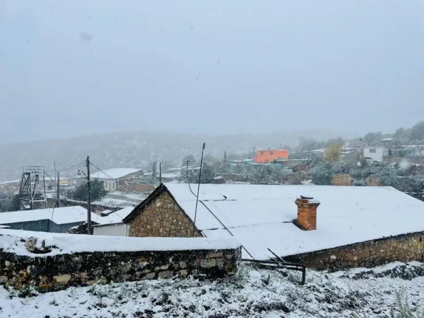 Sombrete, Zacatecas, durante el invierno. Foto: Cortesía