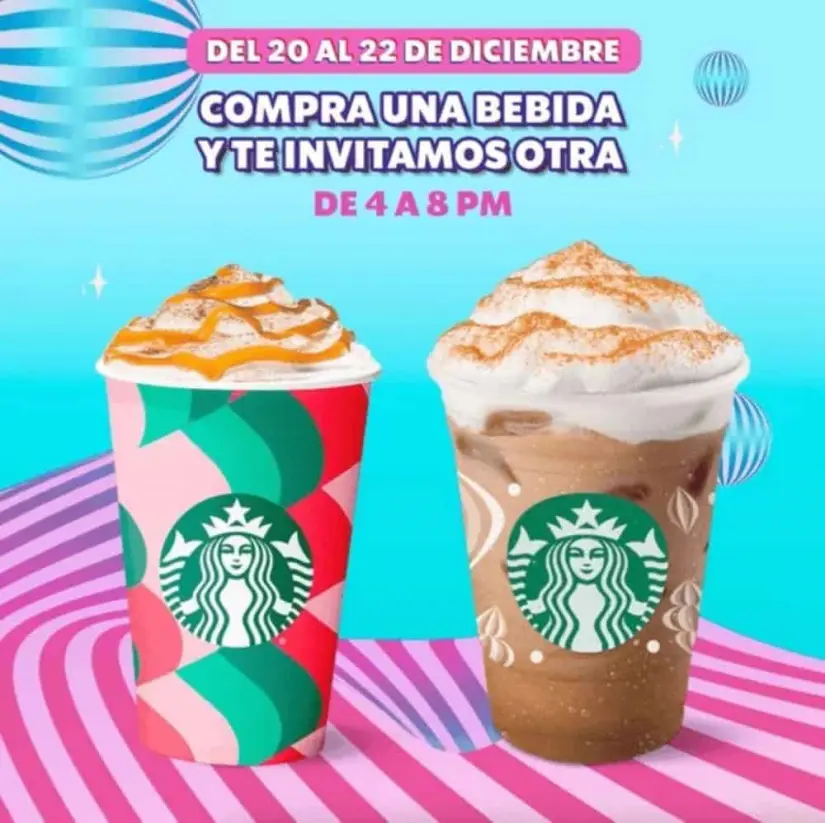 Cómo conseguir tu bebida gratis en Starbucks del 20 al 22 de diciembre