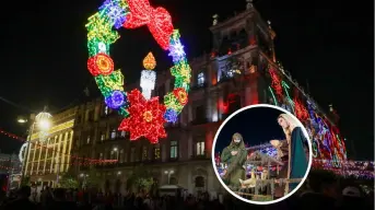 El Zócalo de CDMX brilla con su Árbol de Navidad monumental y Niño Dios gigante