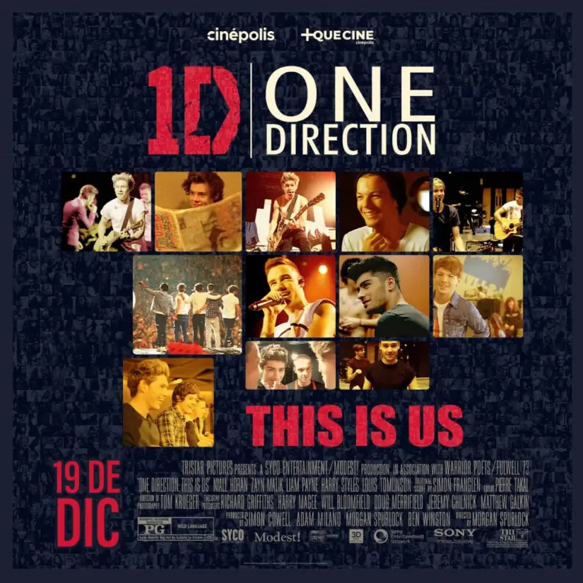 Documental This Is Us de One Direction en Cinépolis, del 19 al 22 de diciembre. Foto: Cortesía