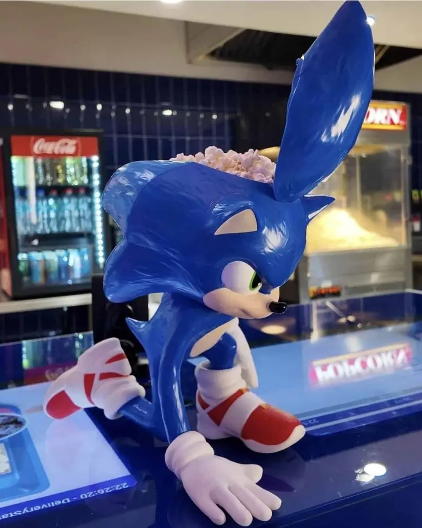 550 pesos es el precio de la palomera de la película de Sonic de Cinépolis. Foto: Vasos De Cine Y C. 