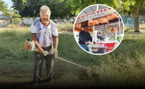 Con esfuerzo y carisma, Pedro Carvajal, es el guardián del campo deportivo de la Toledo Corro en Culiacán