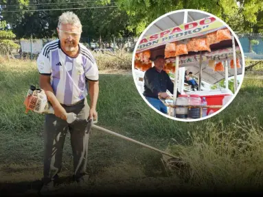 Con esfuerzo y carisma, Pedro Carvajal, es el guardián del campo deportivo de la Toledo Corro en Culiacán