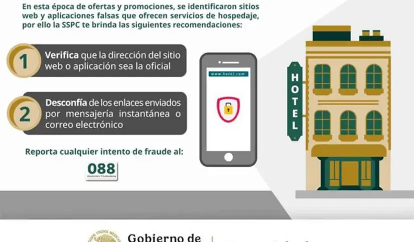 La SSPC alerta sobre fraudes en plataformas y aplicaciones de hospedaje falsas