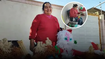 Con esfuerzo y sonrisas, en Culiacán Irma transforma la adversidad en piñatas, hechas con amor