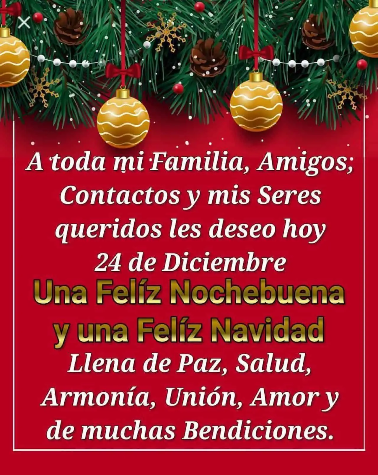 Mensaje de Navidad para cadena de WhastApp. Foto: Cortesía