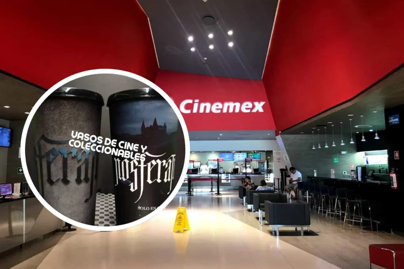 Vasos de colección de la película de Nosferatu en Cinemex. Foto: Cortesía-Vasos De Cine Y C.