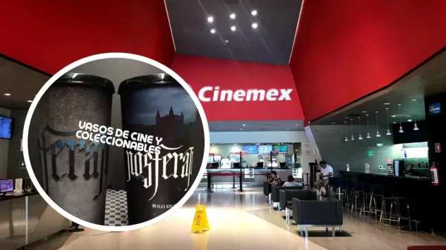 Vasos de colección de la película de Nosferatu en Cinemex. Foto: Cortesía-Vasos De Cine Y C.