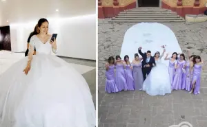 María Jessica, la influencer de TikTok se casó en Querétaro con un vestido de cuento de hadas; la cola medía metros