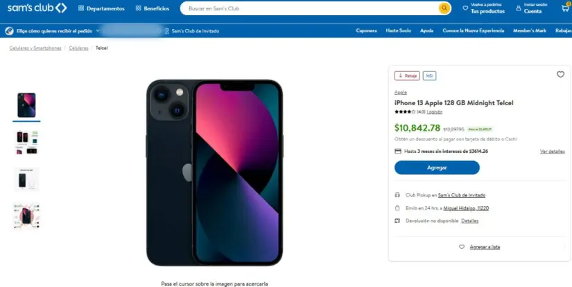 Venta Única 2025 de Sam's Club: iPhone 13 con oferta irresistible por Día de Reyes