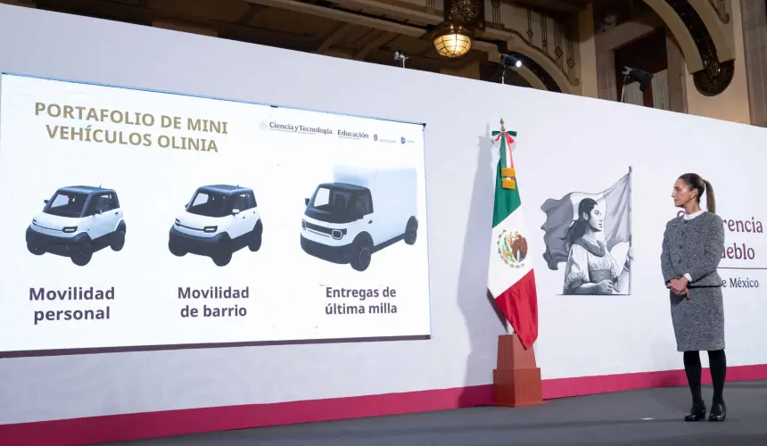 Sheinbaum impulsa Olinia: autos eléctricos con cero emisiones y tecnología mexicana.