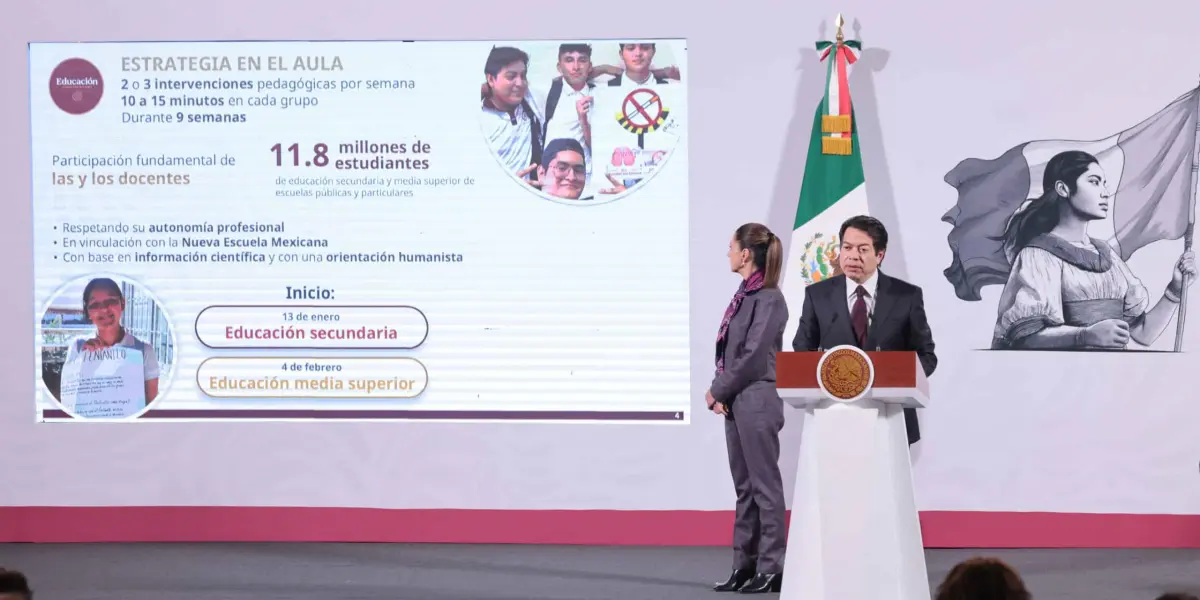 Claudia Sheinbaum presenta poderosa campaña para evitar el consumo de drogas en jóvenes.