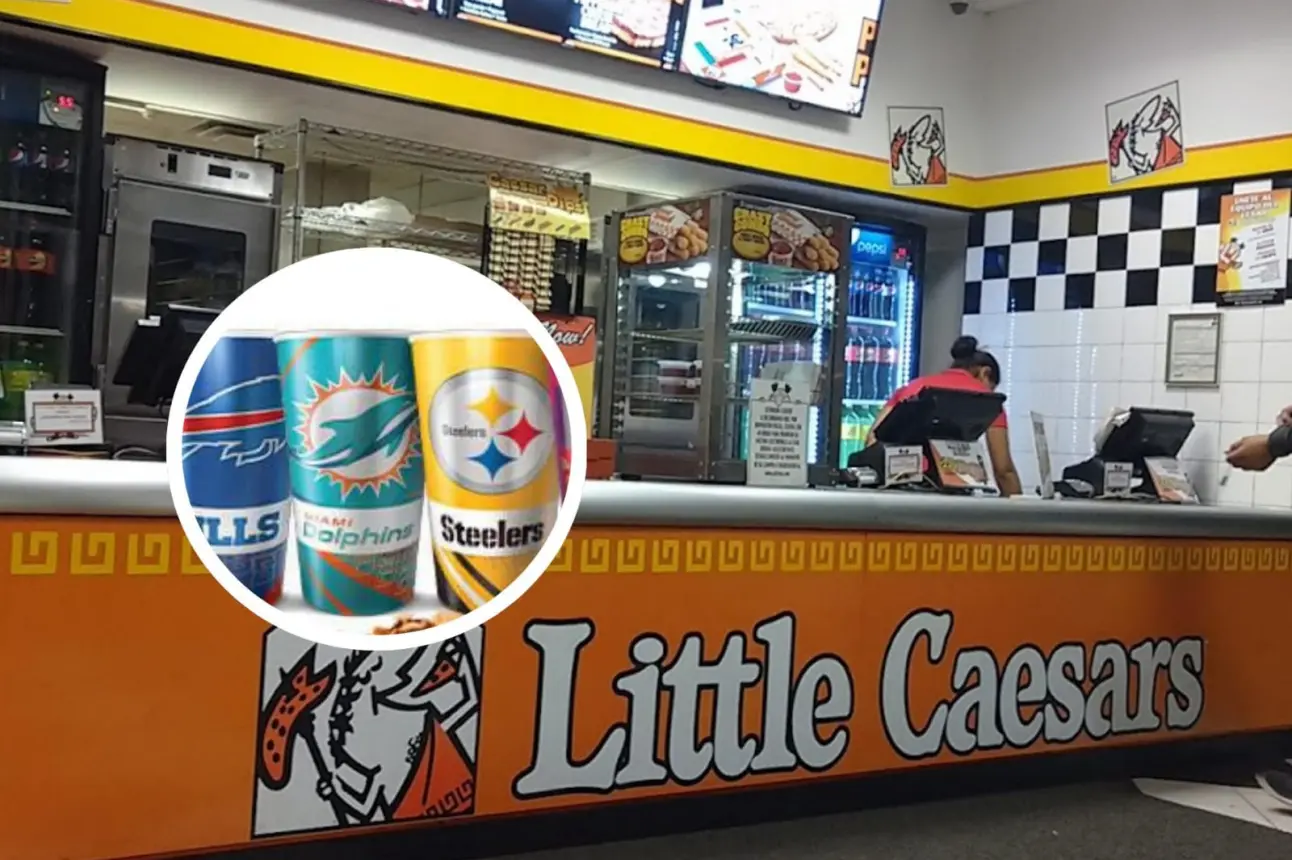 Little Caesars saca colección de vasos de la NFL Foto: Cortesía